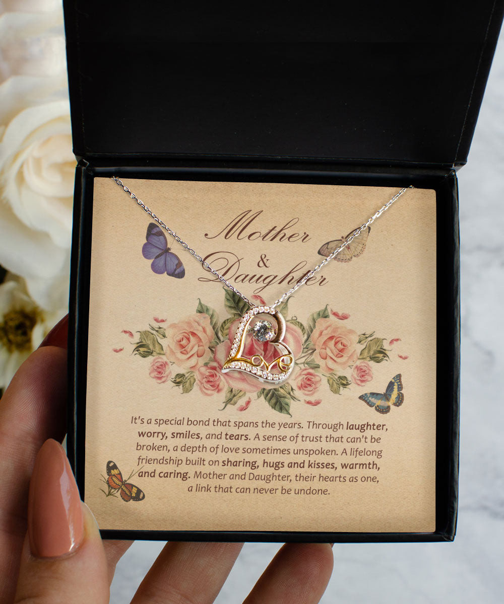 Mother Daughter Necklace It’s A Special Bond That Spans The Years Love Dancing Necklace